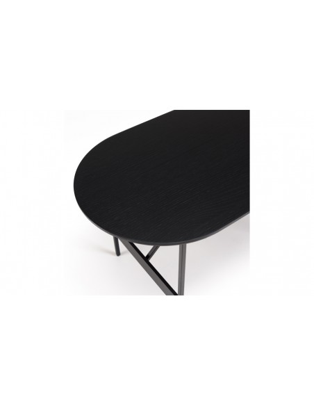 Table basse ovale noire Jalesko