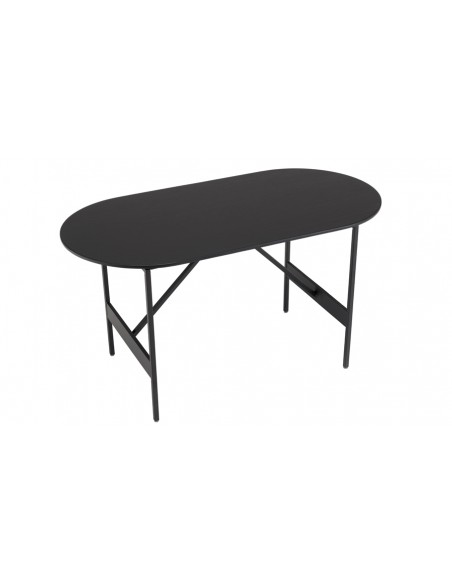 Table basse ovale noire
