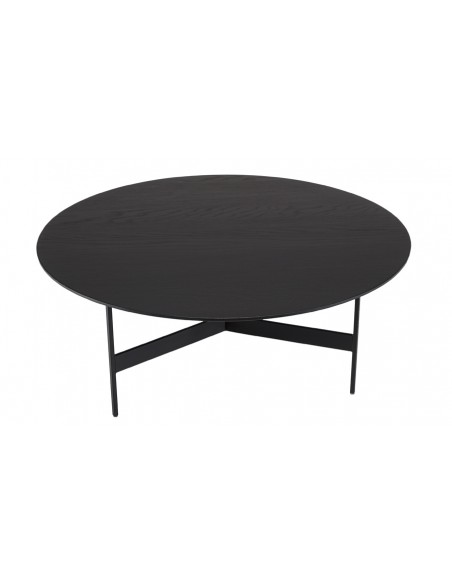 Table basse ronde noire