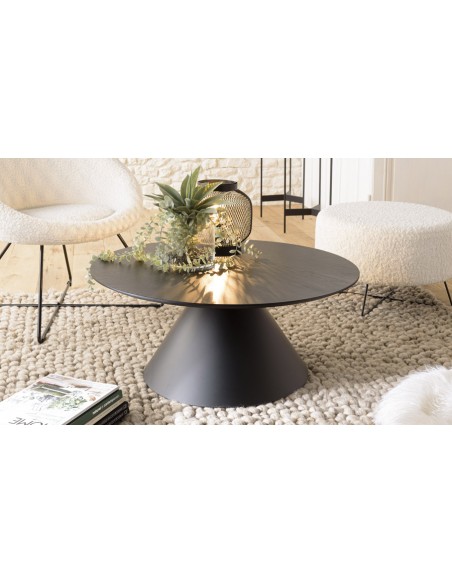 Table basse noire cône