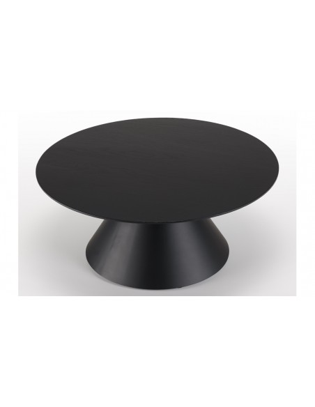 Table basse ronde noire Jalesko