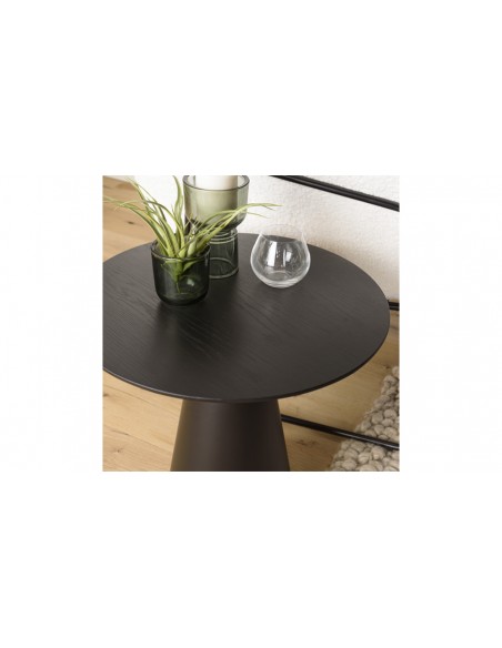 Table d'appoint ronde noire Jalesko