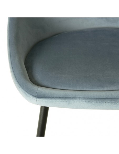 chaise velours bleu