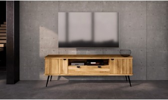 Meuble TV design en chêne massif