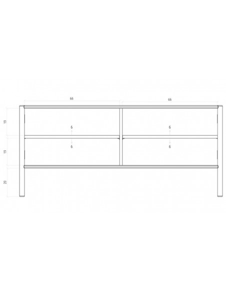 Dimensions commode 2 portes Olgana