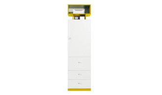 Colonne rangement jaune