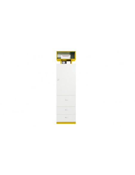 Colonne rangement jaune
