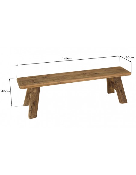 Dimensions banc 140 cm Jack