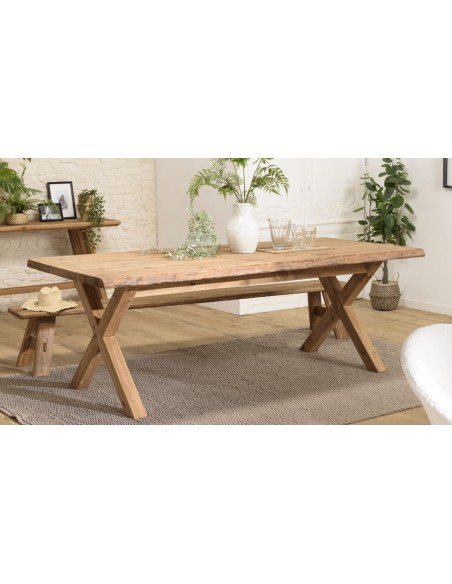 Table à manger en bois recyclé