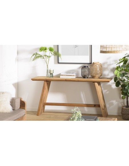 Console rustique en bois massif