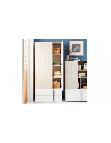 Armoire contemporaine 2 portes Gemini