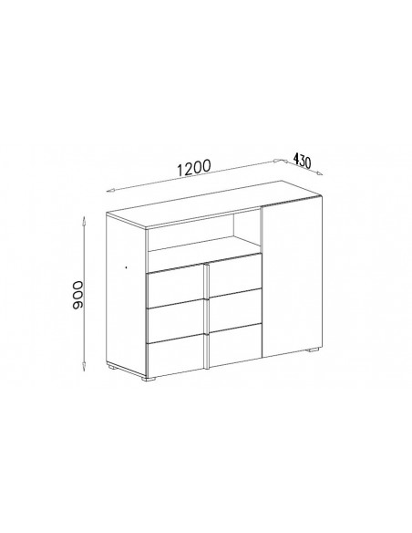 Dimensions grande commode Gemini