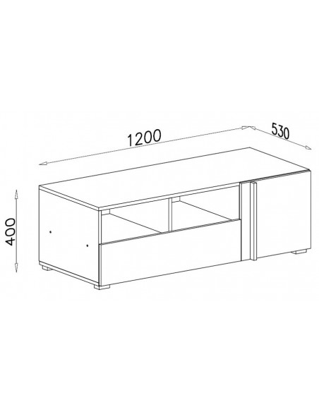 Dimensions petit meuble TV Gemini