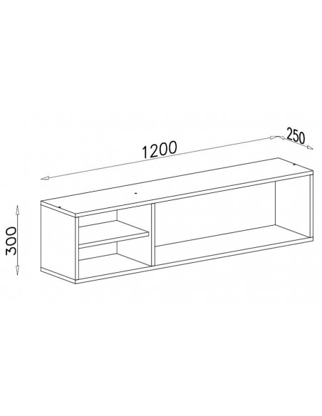 Dimensions meuble rangement Gemini