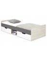 Lit enfant contemporain gris bois