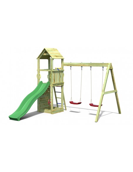 Station de jeux en bois balançoire double Flappi