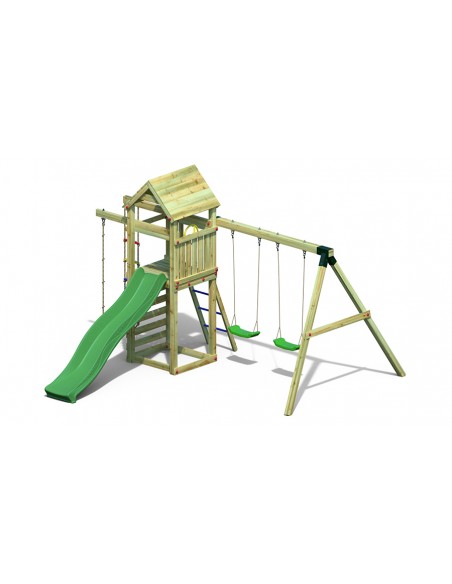 Ensemble jeux balançoire toboggan gaia