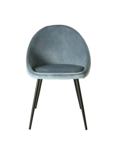 chaise velours bleu