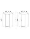 Dimensions armoire d'angle Pacco