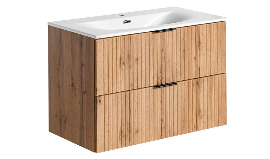 Meuble de salle de bain suspendu moderne Moon BMT 100 cm
