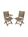 Salon jardin avec fauteuils pliants