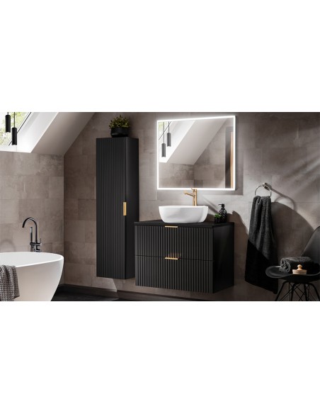 Meuble sous vasque noir design Universe