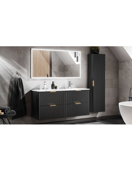 Meuble sous lavabo 60 cm noir Universe