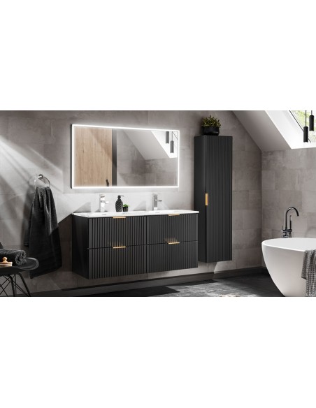 Ensemble salle de bain noir design 120 cm