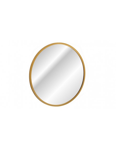 Miroir rond doré avec LED