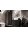 Ensemble meubles sdb noirs suspendus