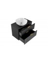 Meuble avec vasque suspendu double tiroirs
