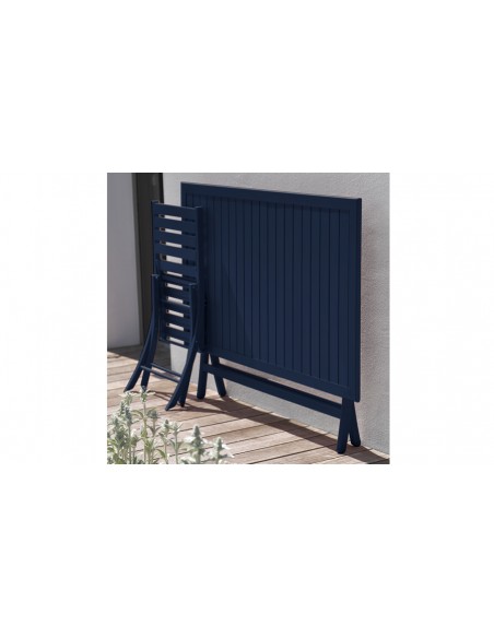 Ensemble jardin pliant bleu marine
