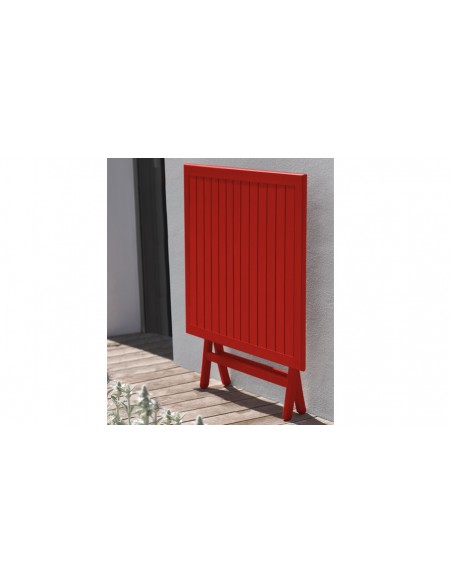 Guéridon pliant 2 place rouge