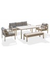 Ensemble jardin 7 places blanc