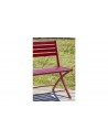 Banc jardin pliant aluminium carmin