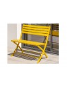 Banc jardin pliant aluminium moutarde