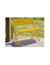 Banc jardin pliant aluminium moutarde