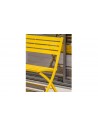 Banc jardin pliant aluminium moutarde