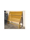 Banc jardin pliant aluminium moutarde