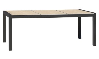 Table jardin aluminium en céramique gris