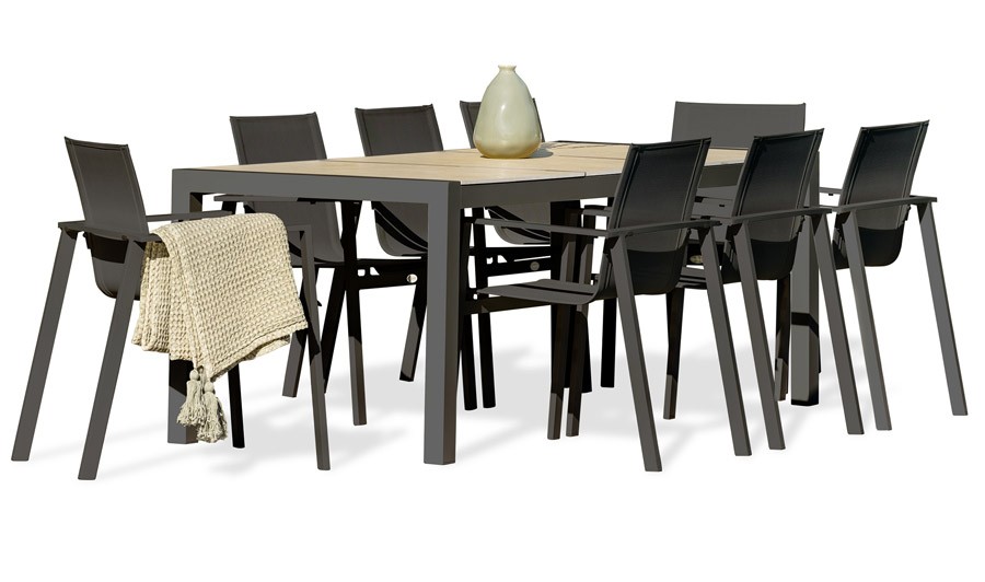 Ensemble table céramique 8 fauteuils