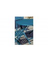 Table jardin ronde pliante bleu canard