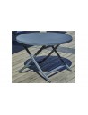 Table jardin ronde pliante anthracite Marius