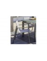 fauteuil vert kaki et textilène blanc Miami
