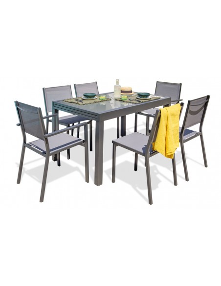 Ensemble repas de jardin 6 places Tolede