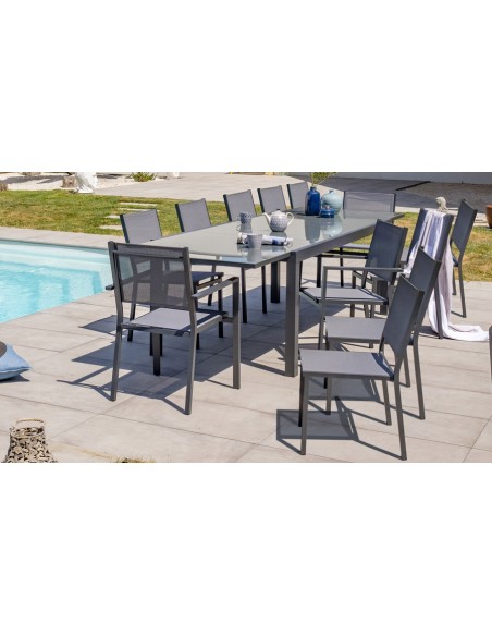 Grand ensemble repas de jardin 12 places