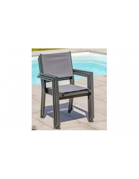 Fauteuil de jardin anthracite Tolede