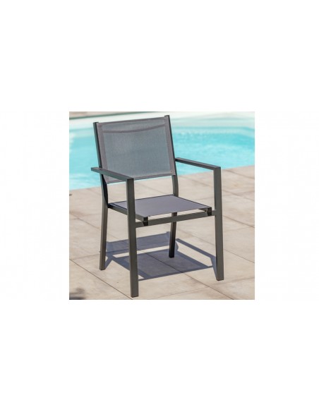 Fauteuil de jardin anthracite Tolede