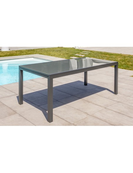 Ensemble table et chaises de jardin en aluminium DCB Garden 12 personnes  sable