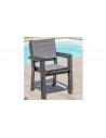 Fauteuil de jardin gris anthracite Tolede